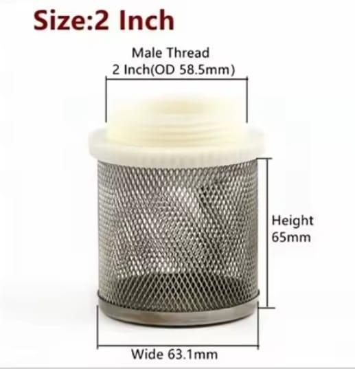 פילטר 2'' צול מסנן סולר נפט שמן או מים נירוסטה שאיבה למשאבות סולר חשמליות ולכל מטרה קמפינג לייף