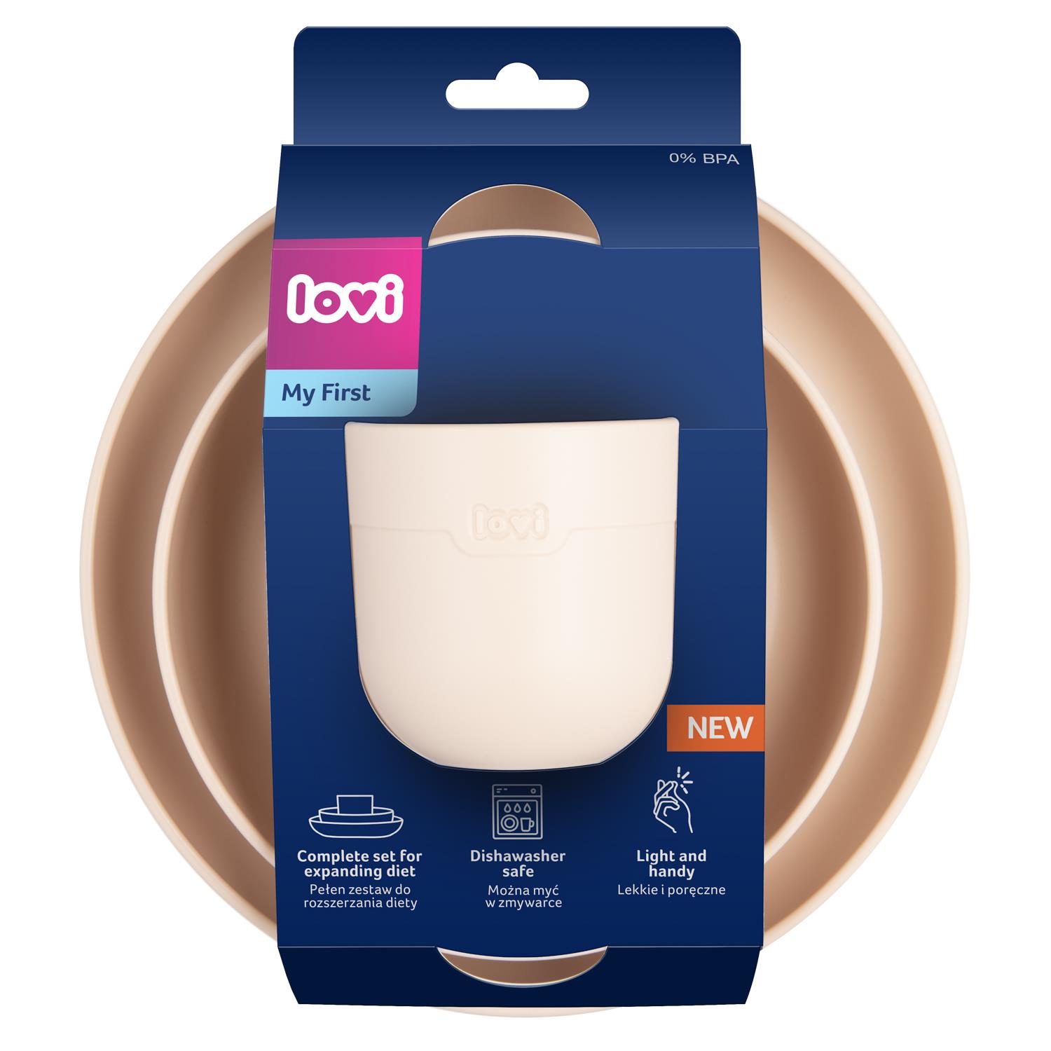 סט צלחות וכוס בצבע גוף